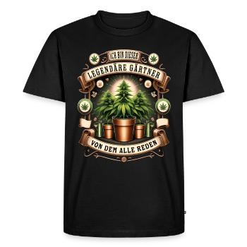 Ich Bin Dieser Legendäre Gärtner Cannabis - Männer Premium Bio T-Shirt - Schwarz - Vorne - Nico (187cm)