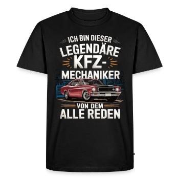 Je suis ce mécanicien automobile légendaire de la - T-shirt Premium bio Homme - noir - Devant - Nico (187cm)