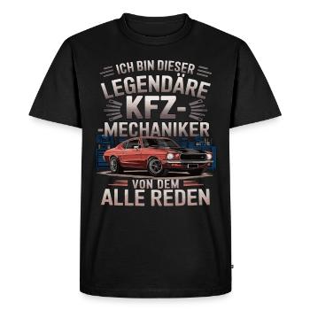 Je suis ce mécanicien automobile légendaire - T-shirt Premium bio Homme - noir - Devant - Nico (187cm)