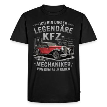 Je suis ce mécanicien automobile légendaire - T-shirt Premium bio Homme - noir - Devant - Nico (187cm)