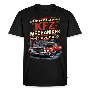 Je suis ce mécanicien automobile légendaire - T-shirt Premium bio Homme - noir - Devant - Nico (187cm)