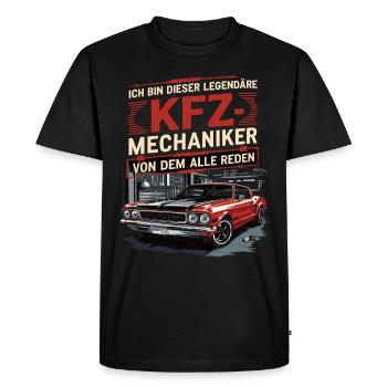 Je suis ce mécanicien automobile légendaire - T-shirt Premium bio Homme - noir - Devant - Nico (187cm)