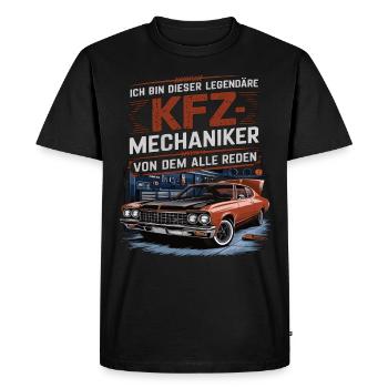 Je suis ce mécanicien automobile légendaire - T-shirt Premium bio Homme - noir - Devant - Nico (187cm)