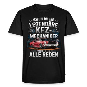 Je suis ce mécanicien automobile légendaire - T-shirt Premium bio Homme - noir - Devant - Nico (187cm)