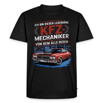 Je suis ce mécanicien automobile légendaire - T-shirt Premium bio Homme - noir - Devant - Nico (187cm)