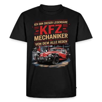 Je suis ce mécanicien automobile légendaire - T-shirt Premium bio Homme - noir - Devant - Nico (187cm)