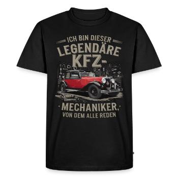 Je suis ce mécanicien automobile légendaire - T-shirt Premium bio Homme - noir - Devant - Nico (187cm)