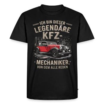 Je suis ce mécanicien automobile légendaire - T-shirt Premium bio Homme - noir - Devant - Nico (187cm)