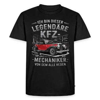 Je suis ce mécanicien automobile légendaire - T-shirt Premium bio Homme - noir - Devant - Nico (187cm)