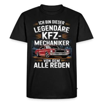 Je suis ce mécanicien automobile légendaire - T-shirt Premium bio Homme - noir - Devant - Nico (187cm)