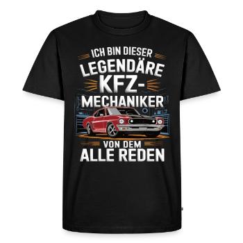 Je suis ce mécanicien automobile légendaire - T-shirt Premium bio Homme - noir - Devant - Nico (187cm)