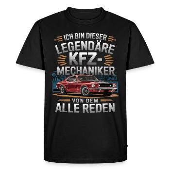 Je suis ce mécanicien automobile légendaire - T-shirt Premium bio Homme - noir - Devant - Nico (187cm)