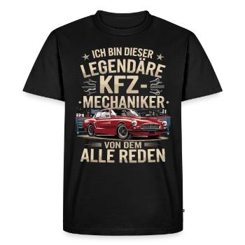 Je suis ce mécanicien automobile légendaire - T-shirt Premium bio Homme - noir - Devant - Nico (187cm)