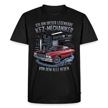 Je suis ce mécanicien automobile légendaire - T-shirt Premium bio Homme - noir - Devant - Nico (187cm)
