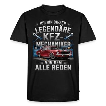 Je suis ce mécanicien automobile légendaire - T-shirt Premium bio Homme - noir - Devant - Nico (187cm)