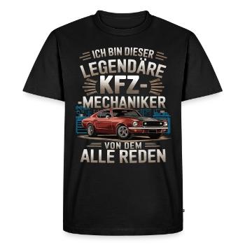 Je suis ce mécanicien automobile légendaire - T-shirt Premium bio Homme - noir - Devant - Nico (187cm)