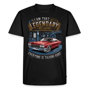 I am the legendary mechanic of whom everyone - Men's Premium Organic T-Shirt - black - Front - Nico (187cm)