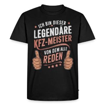 Je suis ce légendaire maître de l’automobile - T-shirt Premium bio Homme - noir - Devant - Nico (187cm)