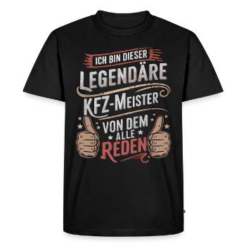 Je suis ce légendaire maître de l’automobile - T-shirt Premium bio Homme - noir - Devant - Nico (187cm)