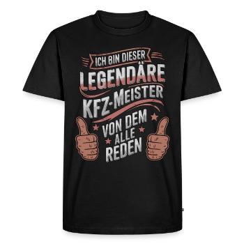Je suis ce légendaire maître de l’automobile - T-shirt Premium bio Homme - noir - Devant - Nico (187cm)