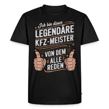 Je suis ce légendaire maître de l’automobile - T-shirt Premium bio Homme - noir - Devant - Nico (187cm)