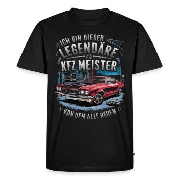 Je suis ce légendaire maître de l’automobile - T-shirt Premium bio Homme - noir - Devant - Nico (187cm)
