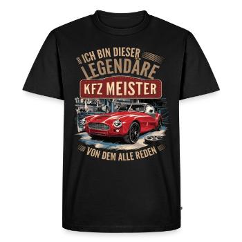 Je suis ce légendaire maître de l’automobile - T-shirt Premium bio Homme - noir - Devant - Nico (187cm)
