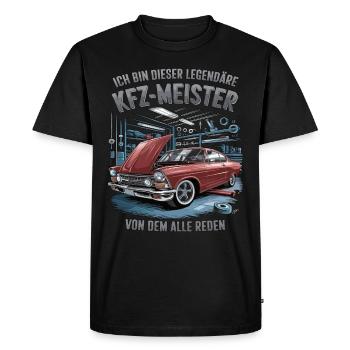Je suis ce légendaire maître de l’automobile - T-shirt Premium bio Homme - noir - Devant - Nico (187cm)