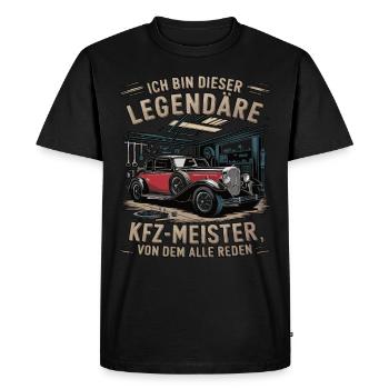 Je suis ce légendaire maître de l’automobile - T-shirt Premium bio Homme - noir - Devant - Nico (187cm)