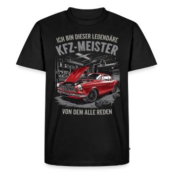 Je suis ce légendaire maître de l’automobile - T-shirt Premium bio Homme - noir - Devant - Nico (187cm)