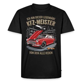 Je suis ce légendaire maître de l’automobile - T-shirt Premium bio Homme - noir - Devant - Nico (187cm)