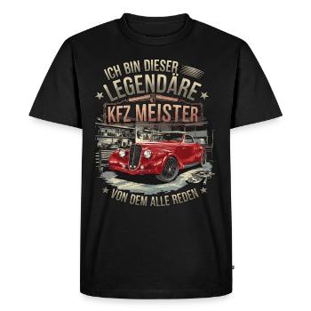 Je suis ce légendaire maître de l’automobile - T-shirt Premium bio Homme - noir - Devant - Nico (187cm)