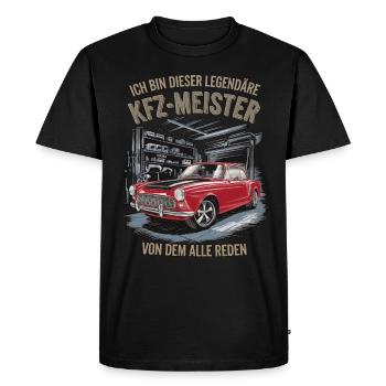 Je suis ce légendaire maître de l’automobile - T-shirt Premium bio Homme - noir - Devant - Nico (187cm)