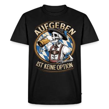 Giving up is not an option Beer October - Men's Premium Organic T-Shirt - black - Front - Nico (187cm)