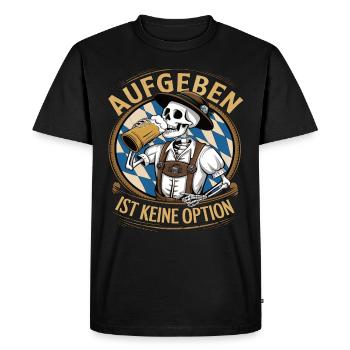 Giving up is not an option Beer October - Men's Premium Organic T-Shirt - black - Front - Nico (187cm)