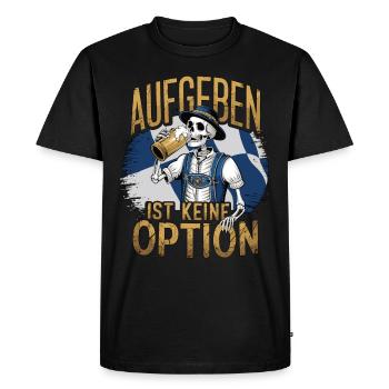 Giving up is not an option Beer October - Men's Premium Organic T-Shirt - black - Front - Nico (187cm)