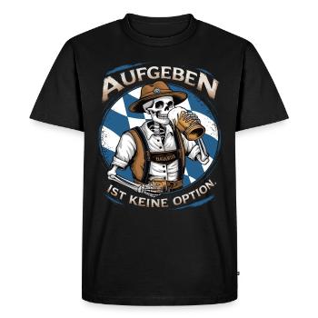 Giving up is not an option Beer October - Men's Premium Organic T-Shirt - black - Front - Nico (187cm)