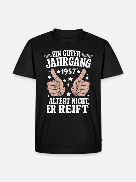 Un bon millésime anniversaire 1957 - T-shirt Premium bio Homme - noir