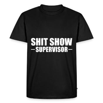 Superviseur de spectacle de merde - T-shirt Premium bio Homme - noir - Devant - Nico (187cm)