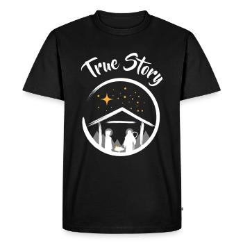 Christmas True Story Christmas Jesus Bethlehem - Men's Premium Organic T-Shirt - black - Front - Nico (187cm)