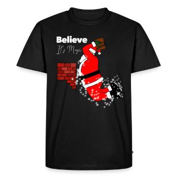 Dunking de cadeau de basket du père noël - T-shirt Premium bio Homme - noir - Devant - Nico (187cm)