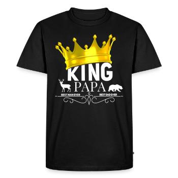 King Daddy: meilleur homme, meilleur papa - T-shirt Premium bio Homme - noir - Devant - Nico (187cm)