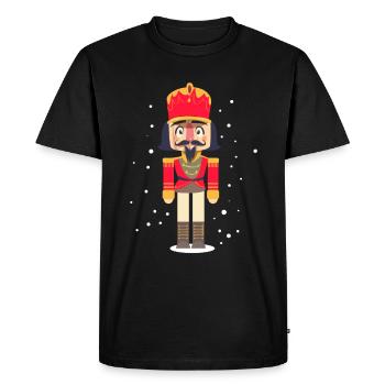 Nutcracker Christmas Gift Ugly Christmas - Men's Premium Organic T-Shirt - black - Front - Nico (187cm)