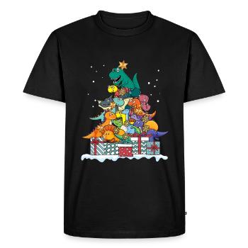 Dinosaur T-Rex Christmas Gift - Men's Premium Organic T-Shirt - black - Front - Nico (187cm)
