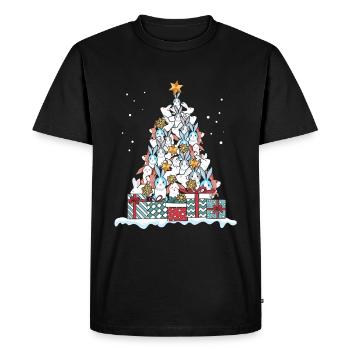 Cadeau carnique noël lapin lapin - T-shirt Premium bio Homme - noir - Devant - Nico (187cm)