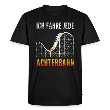 Je conduis tous les montagnes russes - T-shirt Premium bio Homme - noir - Devant - Nico (187cm)