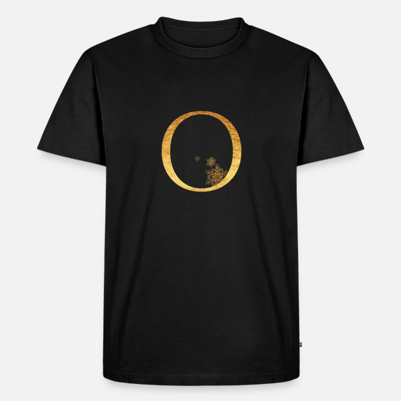 Anfangsbuchstabe O - Männer Premium Bio T-Shirt - Schwarz