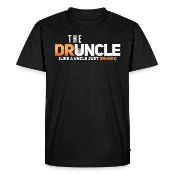 Drunkle - Drunk Uncle Drunk Oncle Gift - T-shirt Premium bio Homme - noir - Devant - Nico (187cm)
