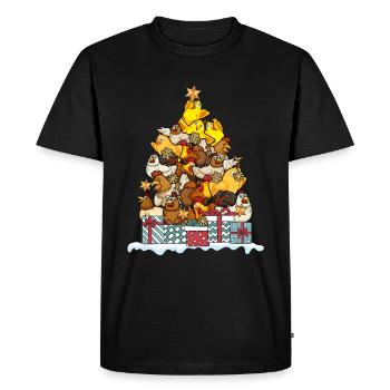 Chicken Chicken Chicks Poultry Christmas Gift - Men's Premium Organic T-Shirt - black - Front - Nico (187cm)