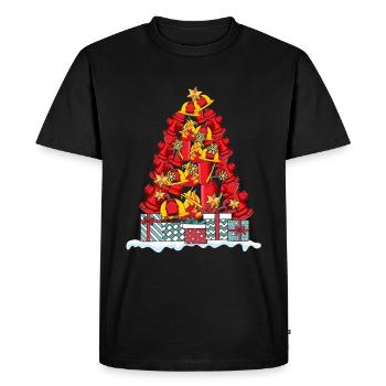 Pompier pompier cadeau de noël - T-shirt Premium bio Homme - noir - Devant - Nico (187cm)